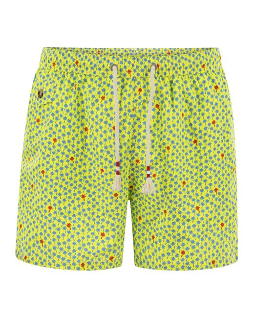 Mc2 Saint Barth Leichtes Stoffschwimmkostüm mit Druck in Green für Herren