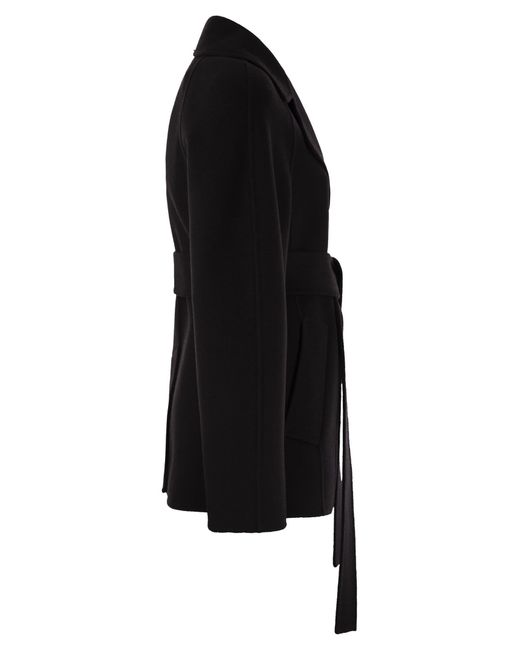 Sportmax Black Umano Short Cashmere Blend Dressing Gown Coat