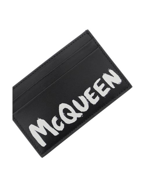 Alexander McQueen Graffiti -Karteninhaber in Black für Herren