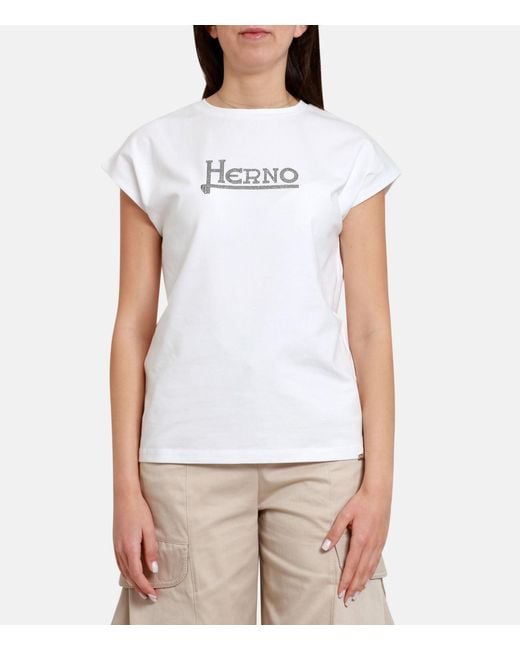 Herno White T Shirts And Polos