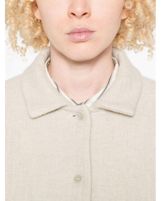 Apuntob White Linen And Wool Jacket