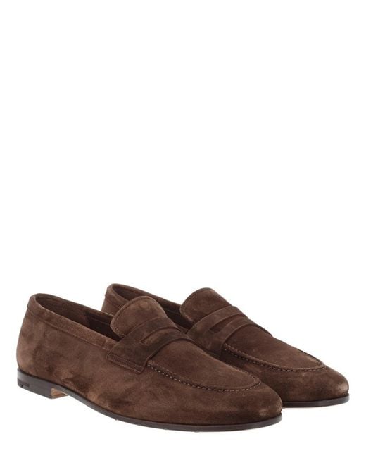 Premiata Brown Calf Leather Loafers