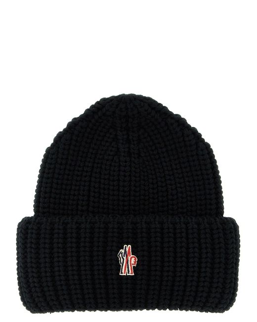 Moncler Logo Patch Beanie in Black für Herren