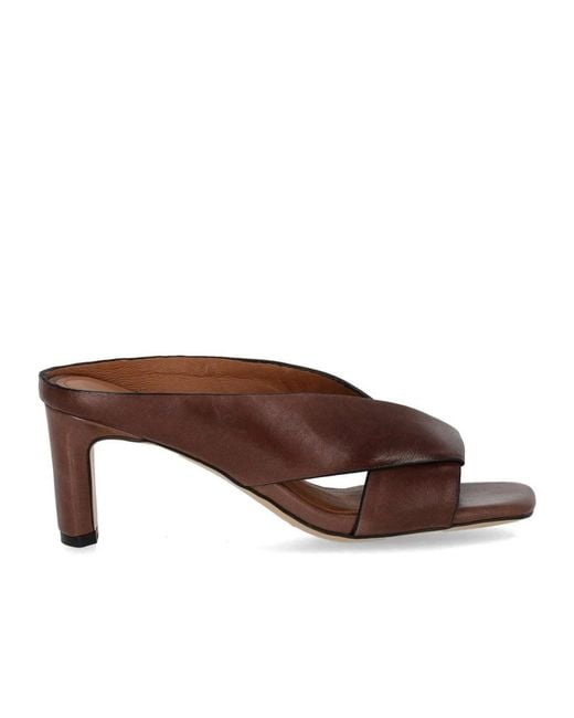 MISS OLIVIA Brown Coffee Heeled Mule