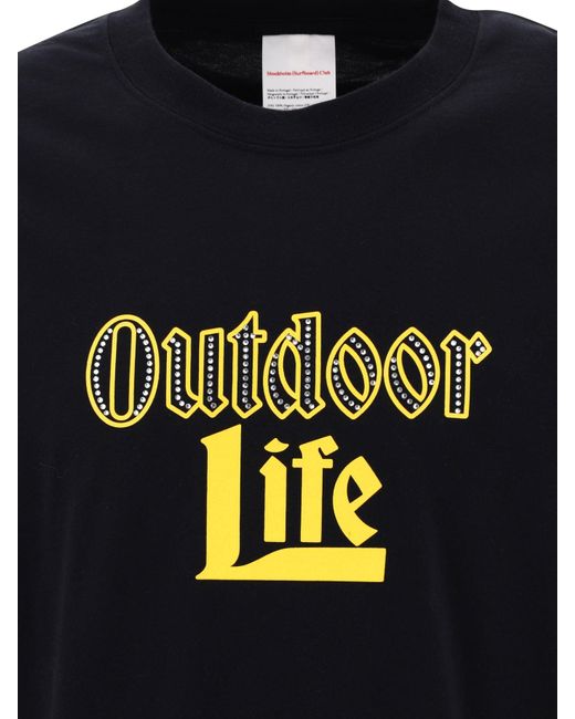 Stockholm Surfboard Club Black "Outdoor Life" T Shirt for men