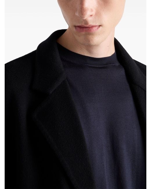 Prada Seidenpullover mit Rundhalsausschnitt in Blue für Herren