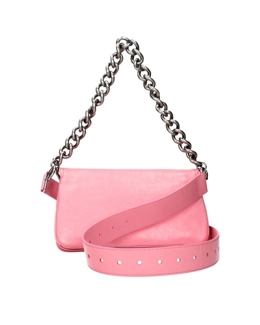 Balenciaga Pink Shoulder Bags Leather/Light