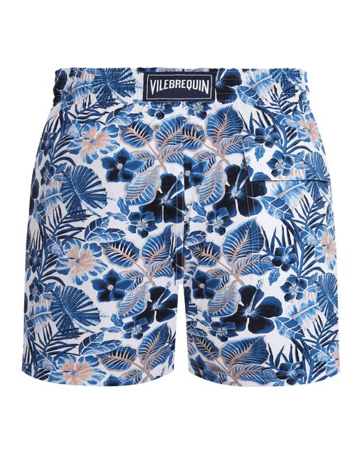 Vilebrequin Blue Swim Shorts With Tropical Floral Print for men