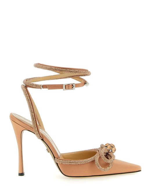 Pompes 'Double Bow' Mach & Mach en coloris Metallic