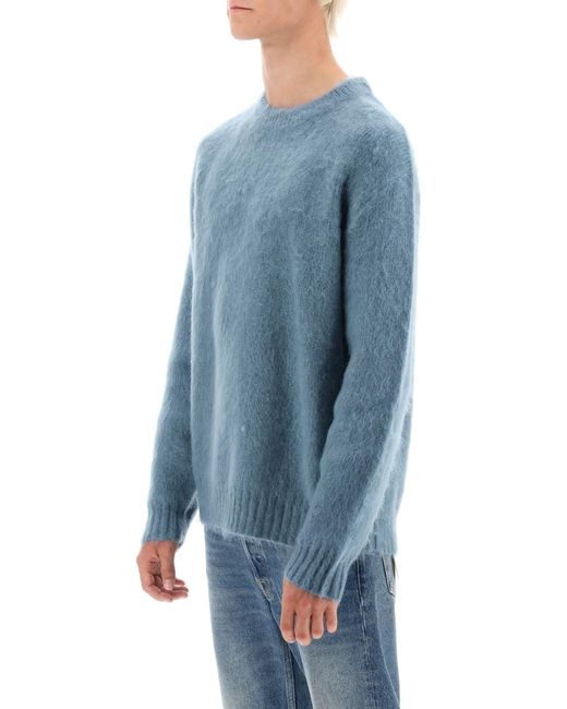 Golden Goose Deluxe Brand Blue Devis Brushed Mohair And Wool Sweater for men