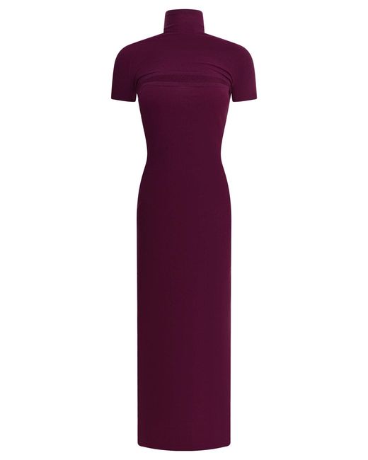 Alaïa Purple Cut Out Bodycon Dress
