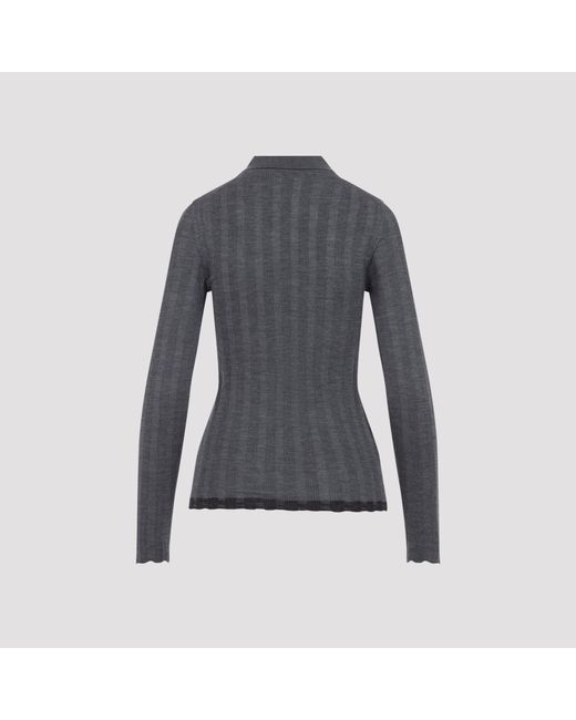Prada Blue Wool Polo