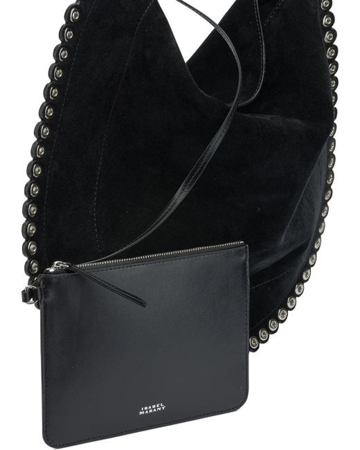 Isabel Marant Black "Oskan Hobo Soft" Shoulder Bag