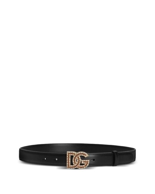 Dolce & Gabbana White Leather Belt