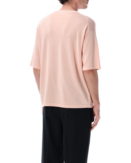 Roberto Collina Pink Cotton Crêpe T-Shirt