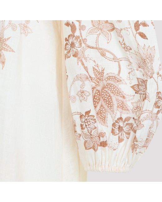 Zimmermann White Plunge Midi Dress For