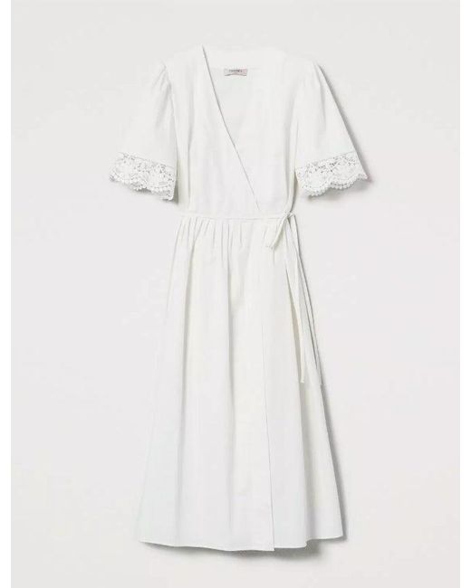 Twinset Natural Twin -Set -Kleid mit Spitze