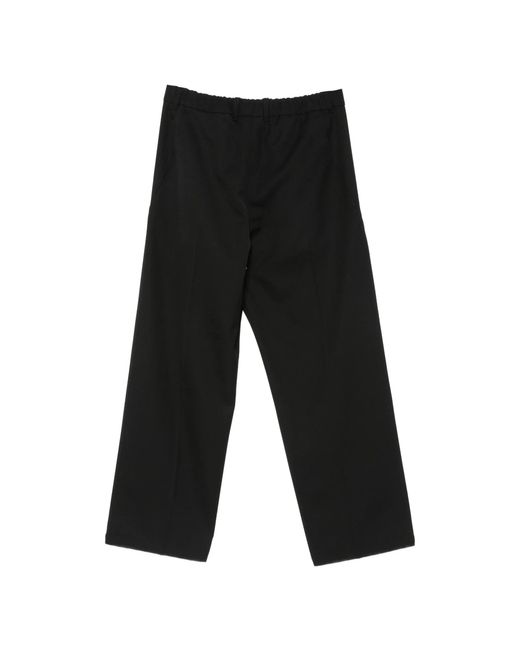 Goldwin Black One Tuck Straight Wool Pants