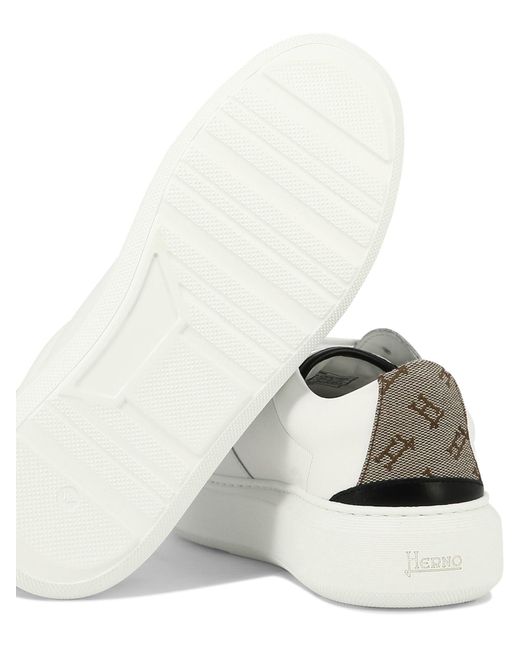 Herno Sneakers Met Monogram in het White
