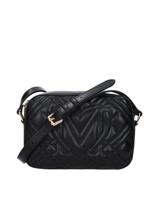 Love Moschino Black Liebe Moschino -Umhängetaschen Frauen Polyurethan Schwarz/Gold