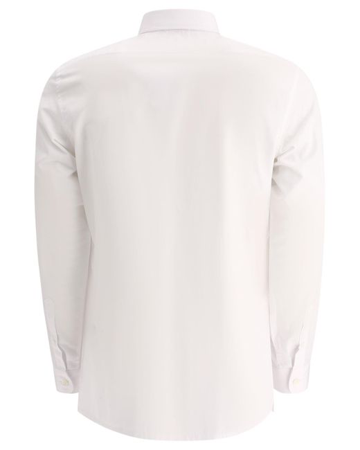 Givenchy "4 G" Geborduurd Popelijn Shirt in het White voor heren