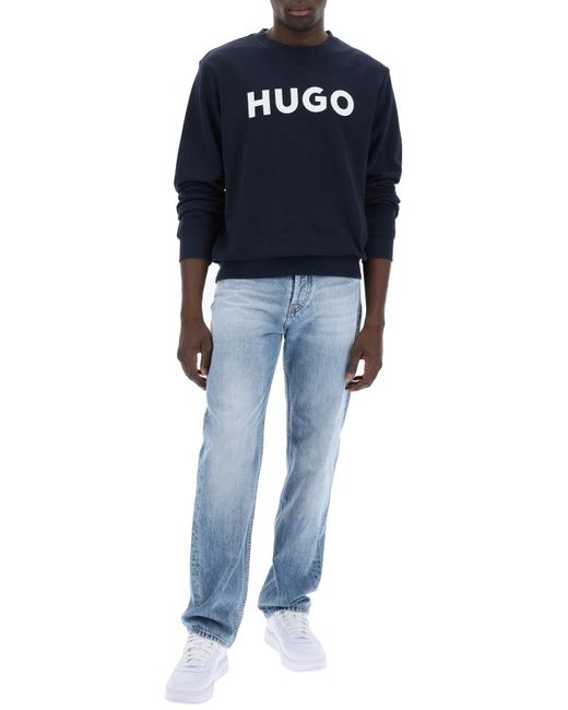 HUGO Dem Logo Sweatshirt in het Blue voor heren