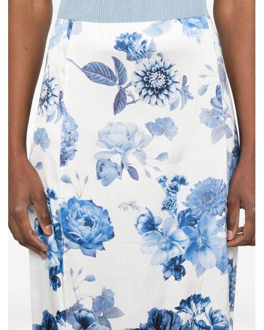 Alice + Olivia Stephine Maxi-Rok in het Blue