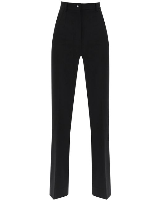 Dolce & Gabbana Milano Stitch Flared Pants in het Black