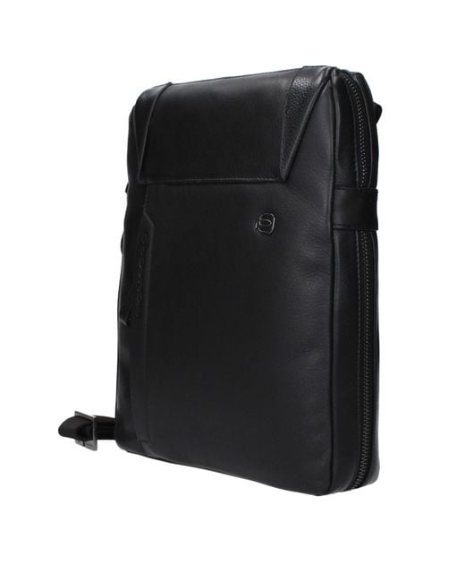 Piquadro Black Crossbody Bags Leather