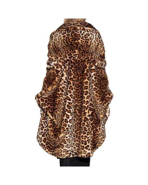 X Kim Leopard Faux Fur Chaqueta Dolce & Gabbana de color Brown