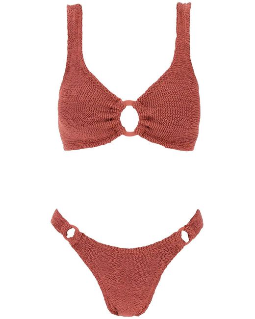 Hallie Bikini set Hunza G de color Red