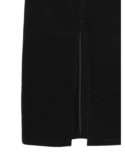 Emporio Armani Black Studded Long Skirt