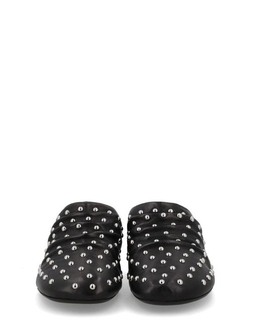 Ash Black Studded Mules