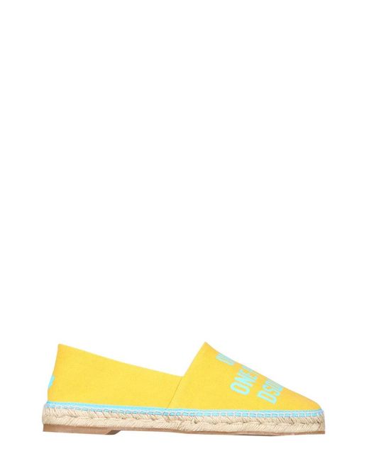 DSquared² Organic Canvas Espadrille in het Yellow voor heren
