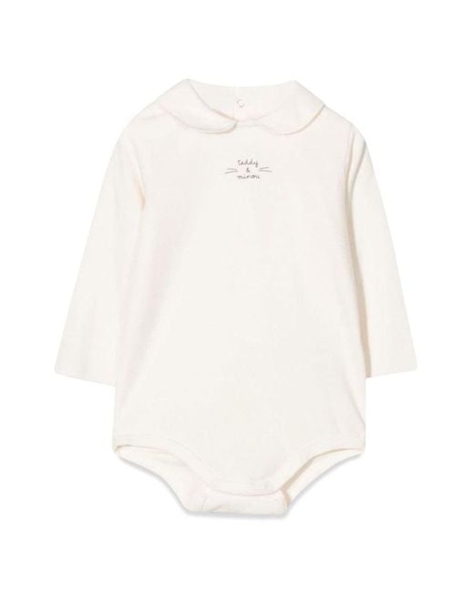 Teddy & Minou White Bodysuit M/L Small Logo