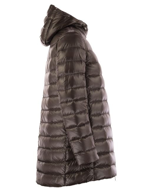 Herno Brown Eine Form in ultraleichtem Nylon