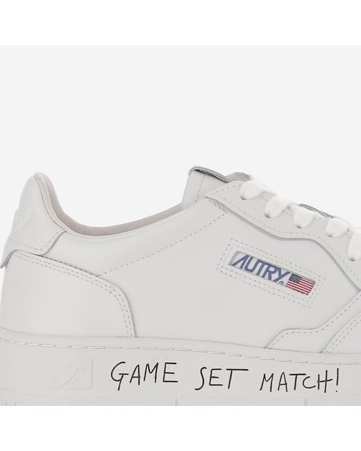 Autry White Leather Sneakers