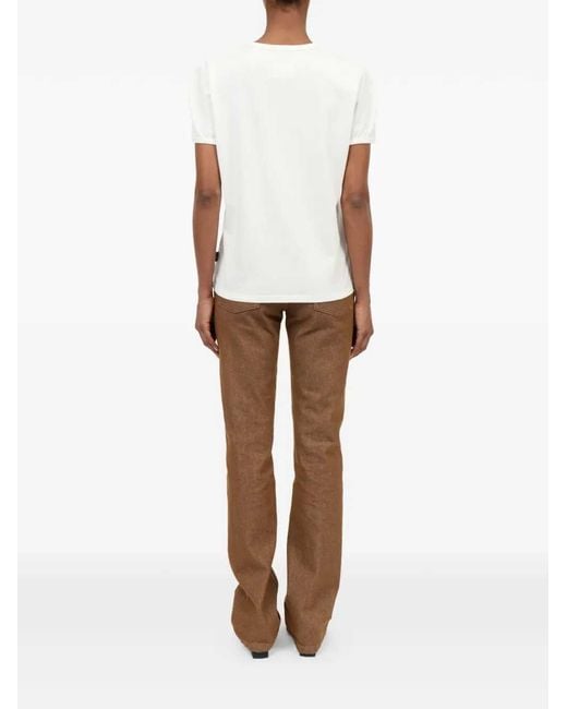 MM6 by Maison Margiela White Margie Printed T Shirt