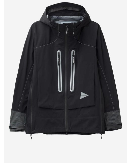And Wander Black Pertex Shield Nylon Jacket