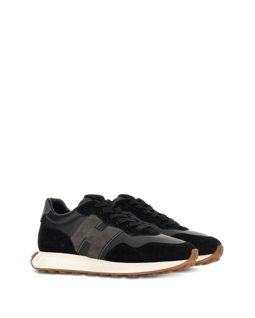 Hogan Black Flache Schuhe schwarz