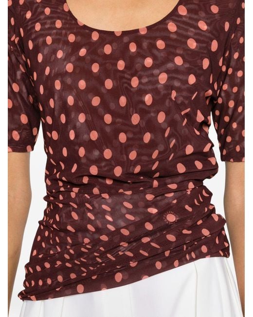 Stella McCartney Red Polka Dot Top