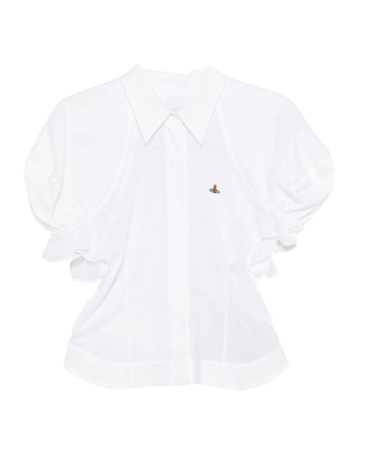 Vivienne Westwood Blouse Met Pofmouwen En Kraag in het White