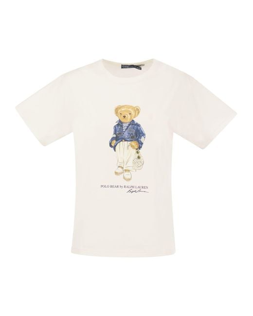 Polo Bear Jersey T-shirt Polo Ralph Lauren en coloris White