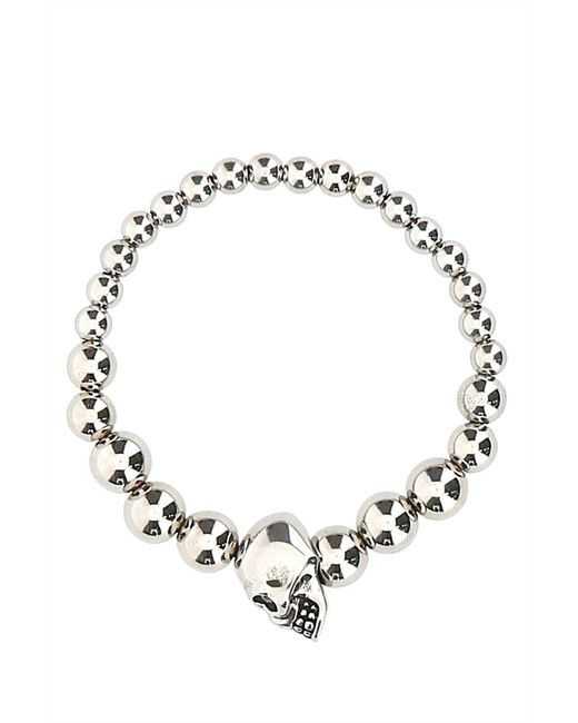 McQueen Silbermetallarmband in Metallic für Herren