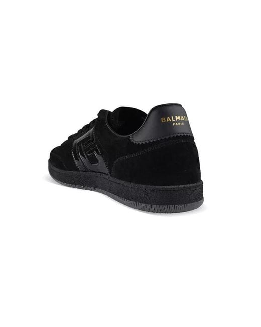 Balmain Black Sneakers Swan