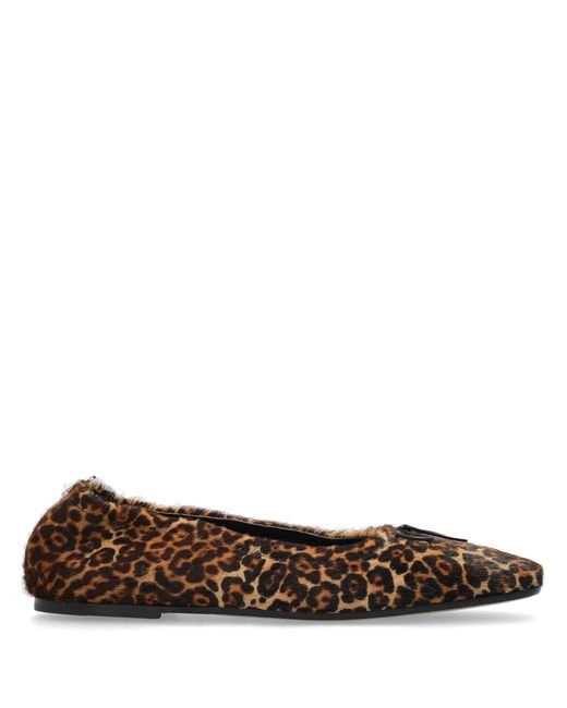 Golden Goose Deluxe Brand Brown Amy With Zip Leopard Horsy Leather Upper