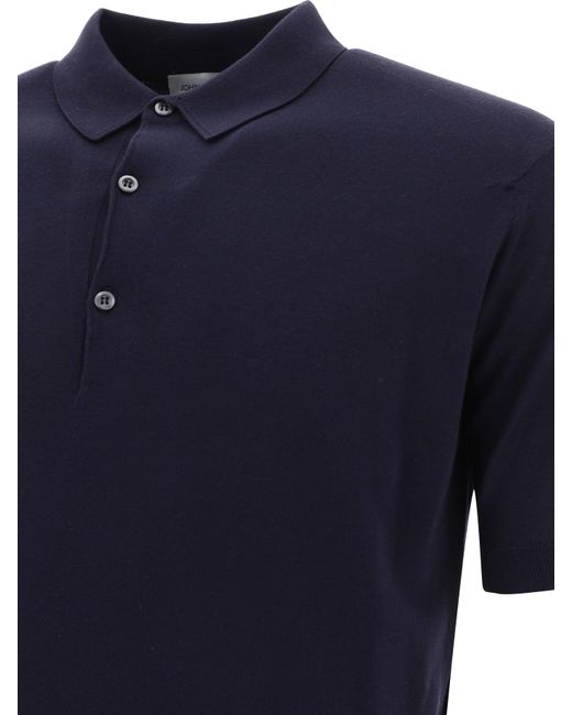 John Smedley "adrian" Polo Shirt in het Blue voor heren