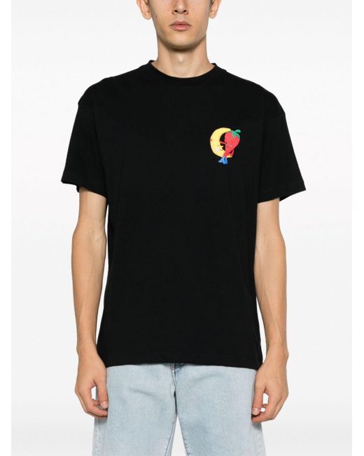 Sky High Farm Black Logo Cotton T Shirt for men