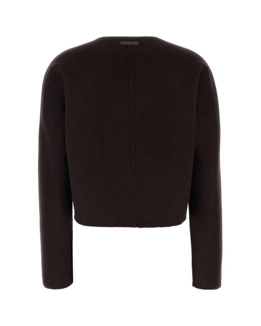 Calvin Klein Black Dark Brown Wool Blend Blazer