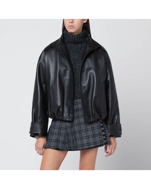 DURAZZI MILANO Black Leather Bomber